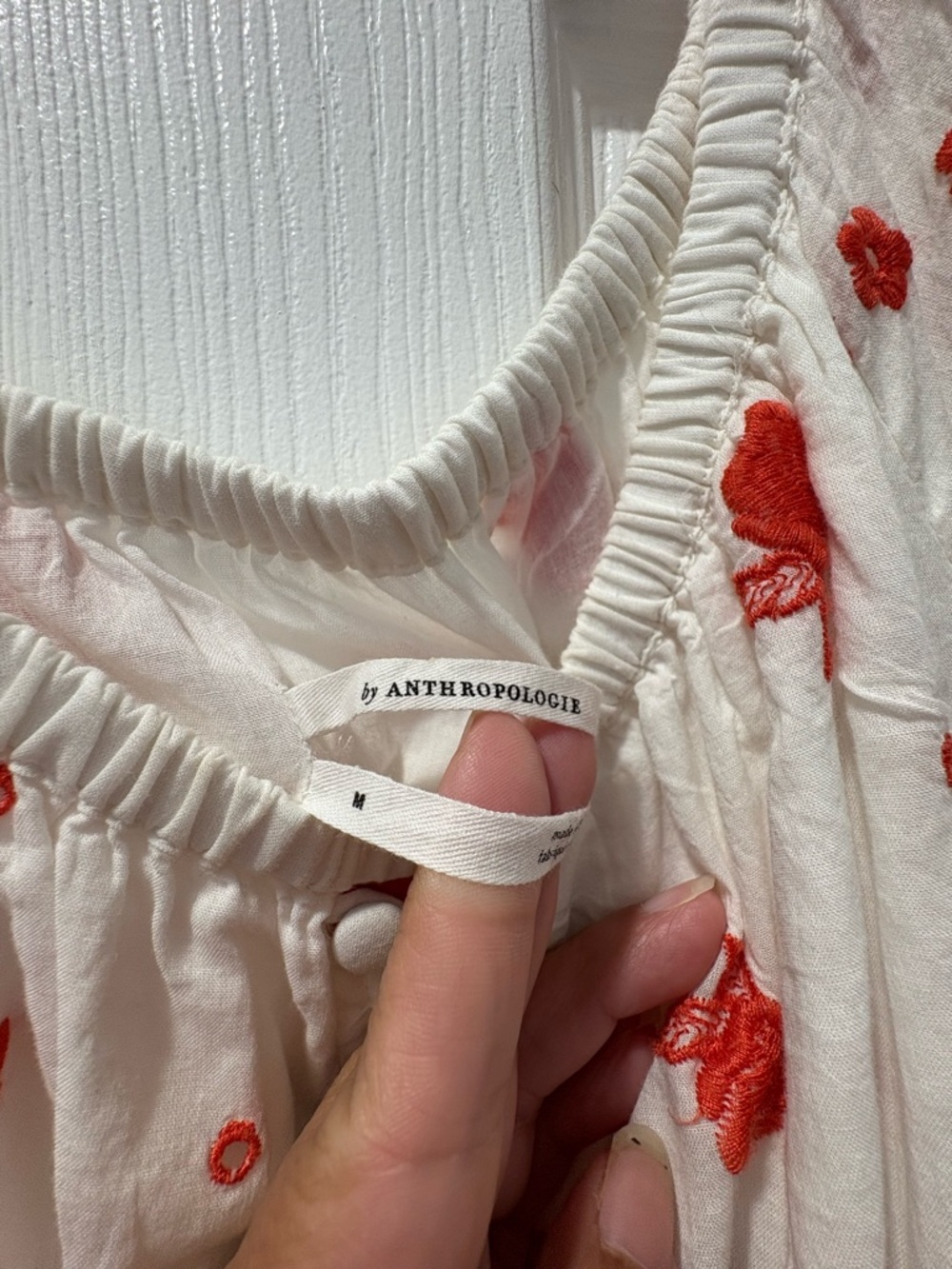 Anthropologie Esme Embroidered Floral Maxi Dress Size Medium - Picture 6 of 6